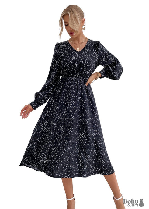 Country elegant black dress